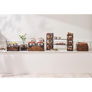 Steelite D.W. Haber Fusion Ash Grey Stackable Bakery Box with Acrylic Drawer - VV4491 - 3