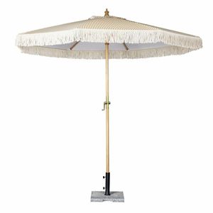Bolero Sicily Round Striped Parasol 2m Diameter - FU508 - 1
