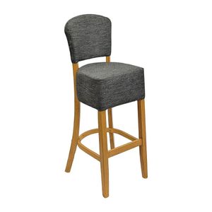 Hanoi Bar Chairs in Soft Oak with Shetland Smoke Seatpad - HP793 - 1