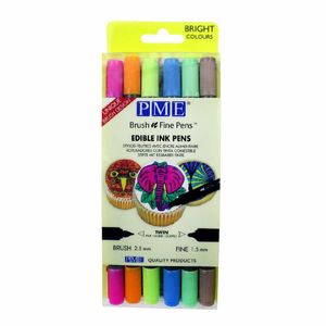 PME Brush & Fine Pen Set - Bright (Pack of 6) - HU325 - 1