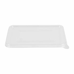 Fiesta Recyclable PET Lids for Bagasse Container Bases (Pack of 100) - HW038 - 1