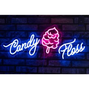 A1 Equipment Candy Floss Neon Style LED Light-up Sign A7362 - HT418 - 3