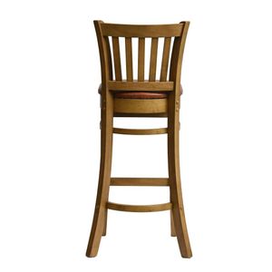 Manhattan Bar Chair in Weathered Oak with Bison Tan Seat - HX864 - 3