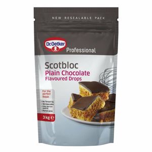 Dr Oetker Scotbloc Plain Chocolate Flavoured Drops 3kg - KA085 - 1