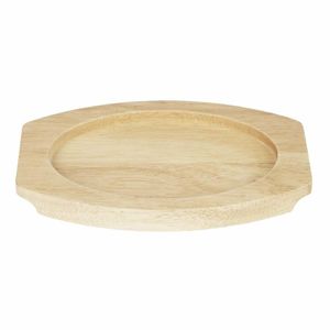 Olympia Hevea Board for Cast Iron Oval Eared Dish 230x135mm for FW818 - FW978 - 3
