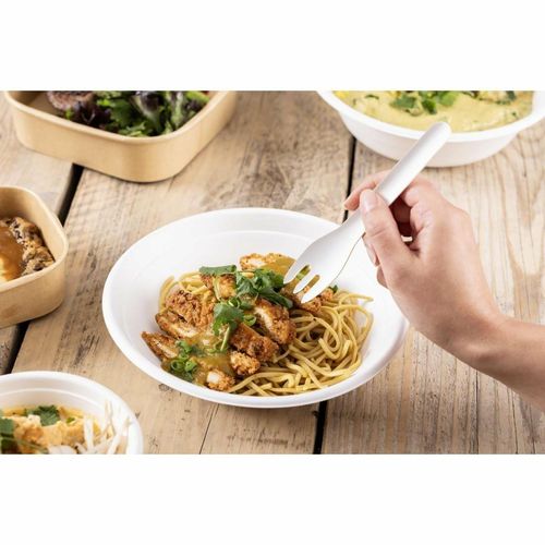 Fiesta Compostable Paper Forks 155mm (Pack of 100) - HT483 - 8