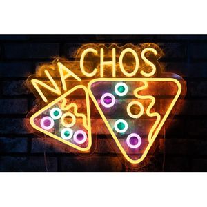 A1 Equipment Nachos Neon Style LED Light-up Sign A7695 - HT416 - 3