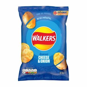 Walkers Cheese & Onion Flavour Crisps 32.5g (Pack of 32) - CZ703 - 1