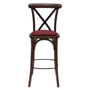 Bristol Bar Chair in Vintage with Shetland Scarlett Seat - HX893 - 3