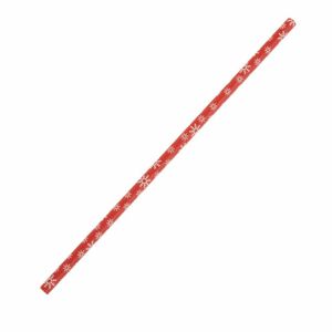 Fiesta Compostable Snowflake Paper Straws 210mm (Pack of 250) - HS983 - 1