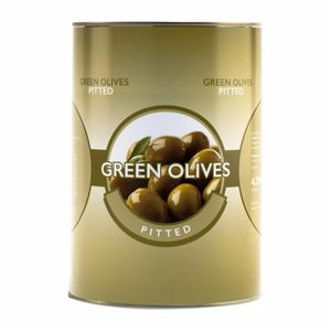 Caterers Pride Green Pitted Olives 4.25kg - HW330 - 1