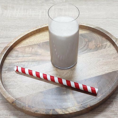 Fiesta Compostable Bubble Tea Straw Red & White 12x210mm (Pack of 150) - HU368 - 4