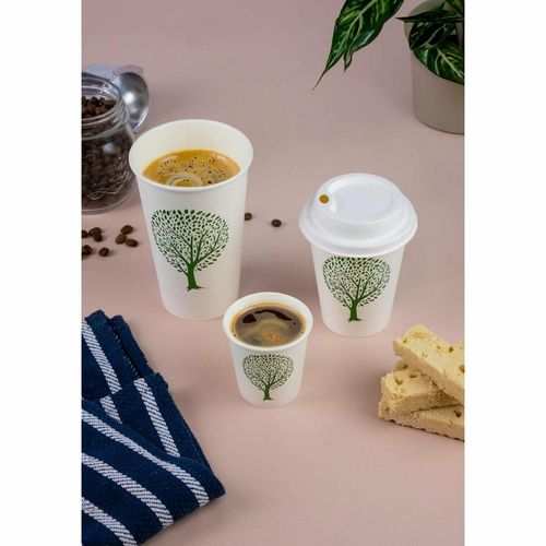 Vegware Green Tree White Hot Cups 4oz 62-Series (Pack of 1000) - HX488 - 2