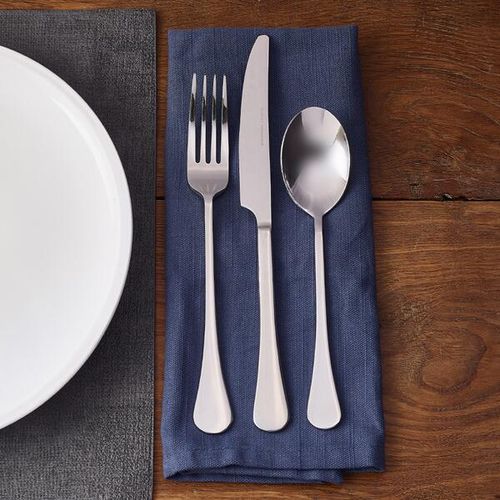 Genware Slim Dessert Spoon 18/0 (Dozen) - 5