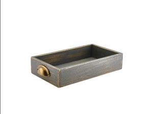 Genware Grey Wash Acacia Wood Display Drawer GN 1/3 - 1