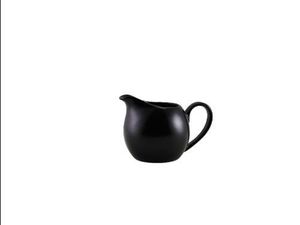 Genware Porcelain Matt Black Jug 14cl/ 5oz (Pack of 6) - 1