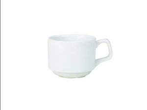 Genware Porcelain Stacking Cup 20cl/ 7oz (Pack of 6) - 1