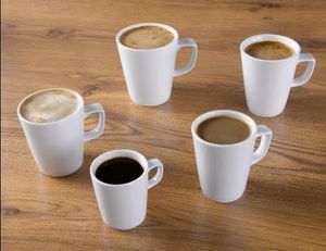 Genware Porcelain Conical Coffee Mug 22cl/ 7.75oz (Pack of 6) - 3