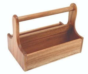 Genware Dark Wood Table Caddy - 1