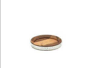 Acacia Wood Zinc Banded Serving Board 17cm - 1