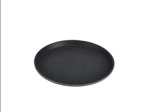 Gengrip 16" Round Non-Slip Tray Black - 1