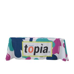 Custom Branded Full Coverage Tablecloth - 137x178cm (4ft Table) - 1