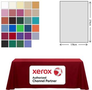 Custom Branded Premium Fabric Tablecloth - 178x275cm (6ft Table - Mid Drop) (BEST SELLER) - 1