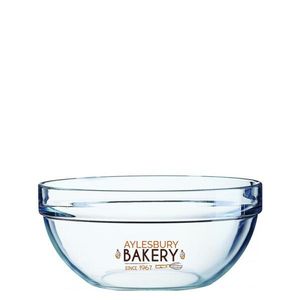 Custom Branded Stacking Mixing Glass Salad Bowl (120mm) - 1