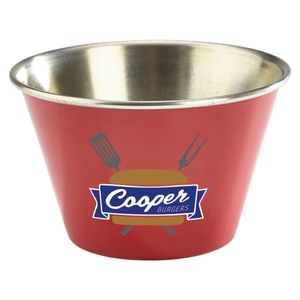 Custom Branded 6oz Stainless Steel Ramekin - (Blue, Red, Yellow & Black) - 3