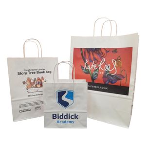 Custom Branded Small Twist Handled Paper Bag (24x31cm) - 1