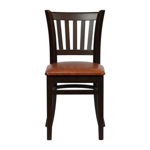 Turin Dining Table with 4 Manhattan Chairs in Dark Walnut with Bison Tan - JA201 - 3