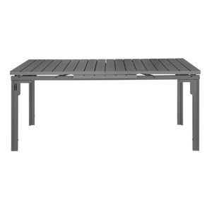 Bolero Valletta Grey Slatted Extendable Outdoor Dining Table - HW526 - 3