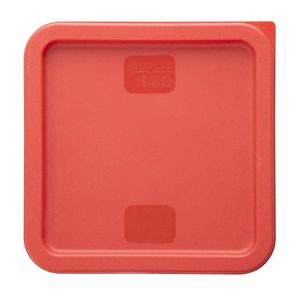 Hygiplas Square Food Storage Container Lid Red Large - HY409 - 3