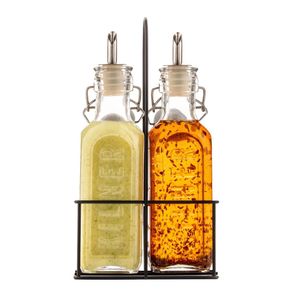 Kilner Oil Bottles and Metal Rack 300ml (2 Pack) - JA611 - 3