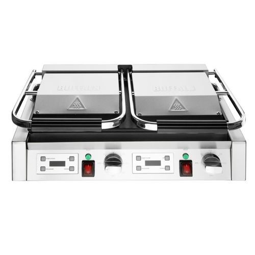 Buffalo Double Contact Grill Flat Base Ribbed Top Plate - CU612 - 3