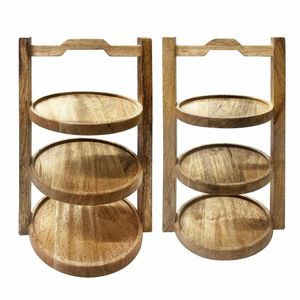 Olympia 3-Tier Stand Mango Wood for 150mm Plates - HY750 - 3