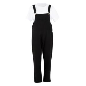 Southside Bib & Brace Cotton Canvas Dungarees Cotton Black M - BA172-M - 1