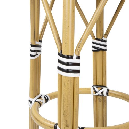 Bolero Parisian Style PE Rattan Bar Stools Black (2 Pack) - HZ144 - 3