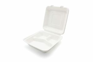 Bagasse Meal Box 3 Compartment - 9 x 9" (Case of 200) - 3
