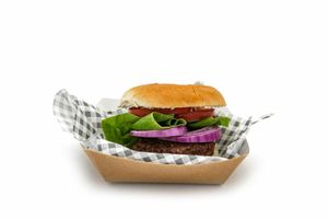 Compostable Kraft Burger Tray (Case of 500) - 1