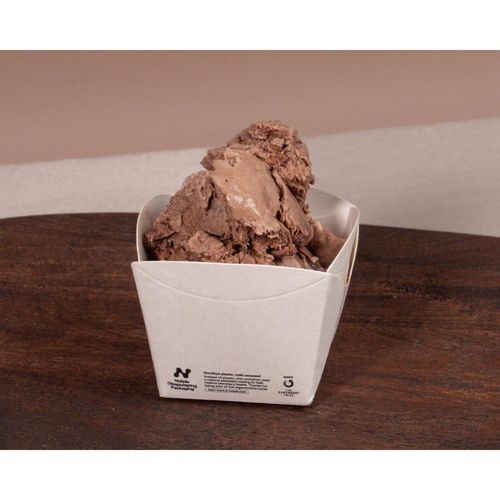Notpla Square Open Takeaway Boxes 350ml - White (Pack 250) - JB814 - 2