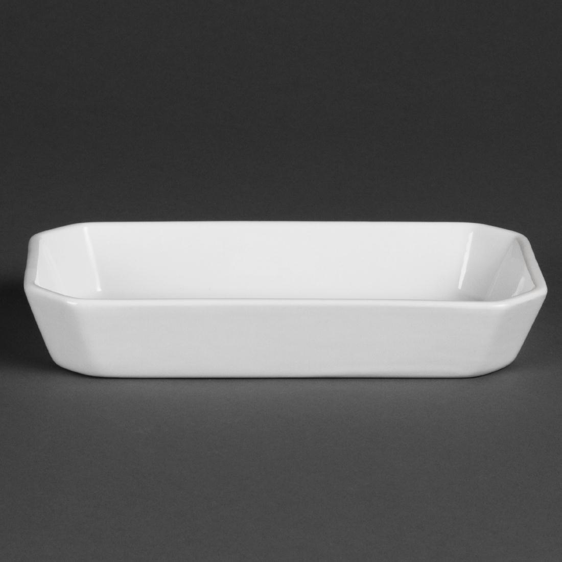 W413 - Olympia Whiteware Oblong Hors d'Oeuvre Dishes 213mm - Case 6 - W413