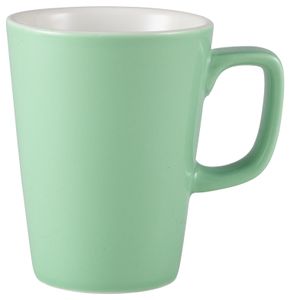Genware Porcelain Green Latte Mug 34cl/ 12oz (Pack of 6) - 322135GR - 1
