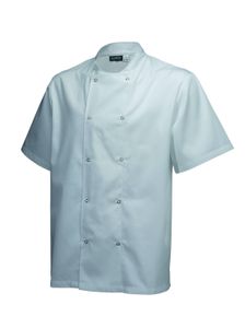 Basic Stud Jacket (Short Sleeve) White M Size - NJ18-M - 1