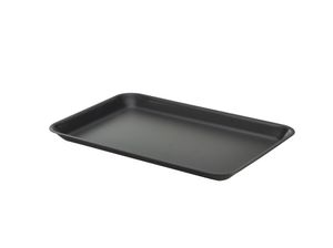Galvanised Steel Tray 31.5x21.5x2cm Matt Black (Pack of 12) - GST3121BK - 1