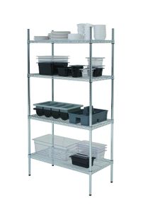 GenWare 4 Tier Wire Racking 152 x 45 x 183cm - 222-6018 - 1