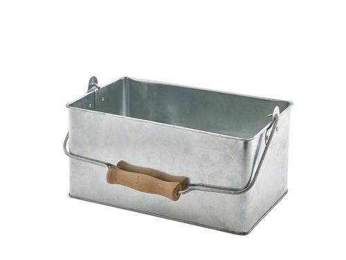 Galvanised Steel Rectangular Table Caddy 24.5x15.5x12.5cm - GSTC2415 - 1