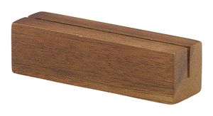 Acacia Wood Sign Holder 9 x 2.5 x 2.5cm (Pack of 12) - WSH9 - 3