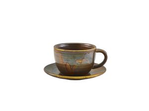 Terra Porcelain Rustic Copper Saucer 14.5cm (Pack of 6) - SCR-PRC14 - 3