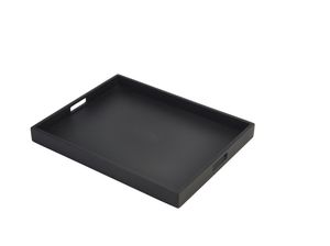 Solid Black Butlers Tray 49 x 38.5 x 4.5cm - BT4938BK - 1